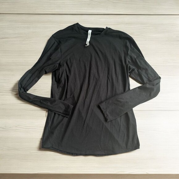 LULULEMON Men's Black Long Sleeve Crew Neck Top Size Medium - Picture 1 of 6